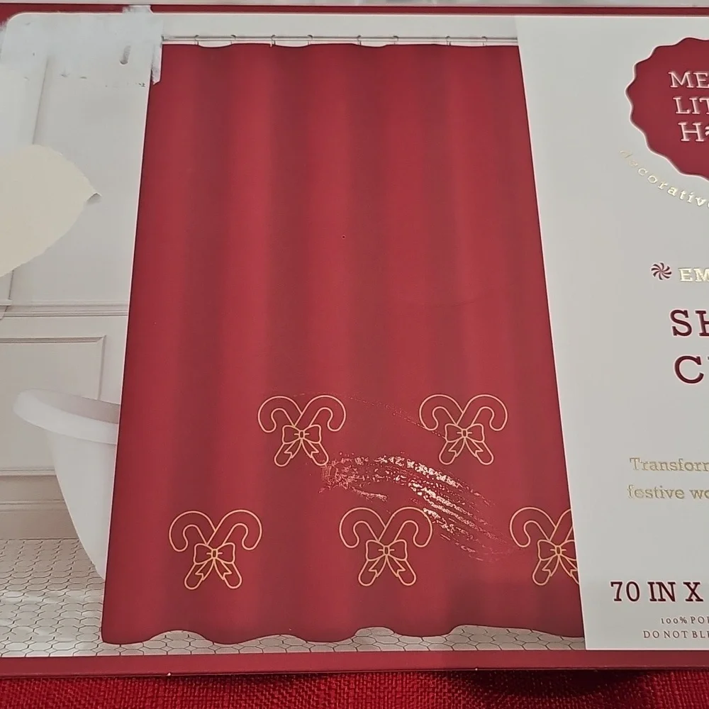 Merry Little Home shower curtain 70x72